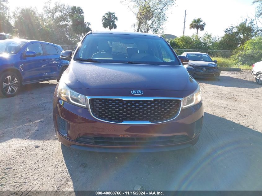 2015 Kia Sedona Lx VIN: KNDMB5C1XF6038452 Lot: 40860760