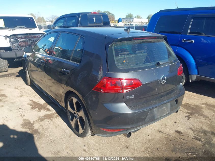 2015 VOLKSWAGEN GOLF GTI 2.0T SE 4-DOOR - 3VW5T7AUXFM001053