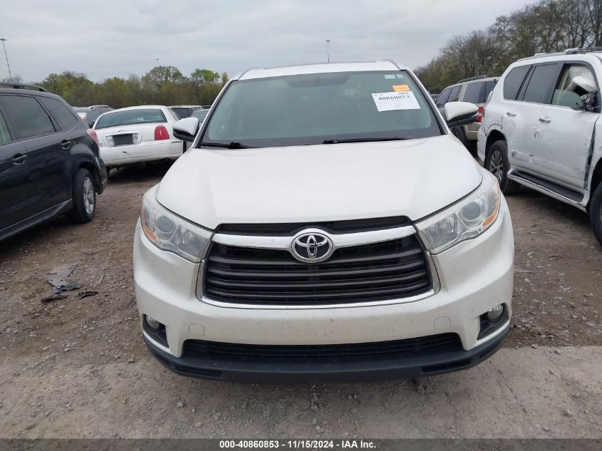 2014 Toyota Highlander Xle V6 VIN: 5TDKKRFH5ES032922 Lot: 40860853