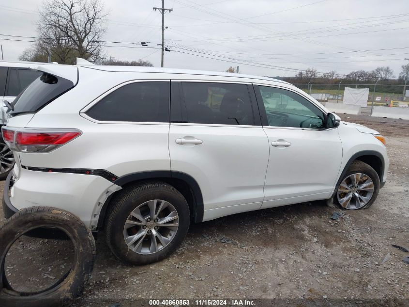 2014 Toyota Highlander Xle V6 VIN: 5TDKKRFH5ES032922 Lot: 40860853