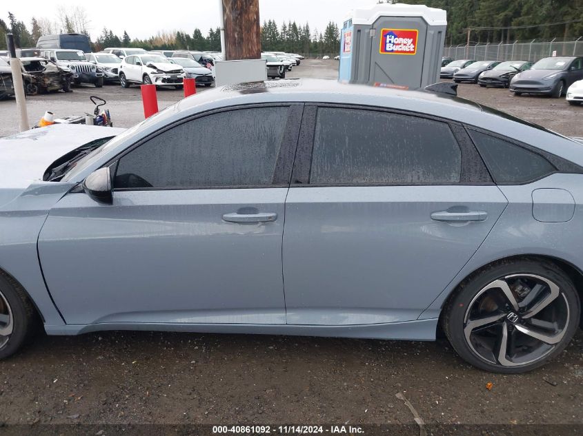 2021 Honda Accord Sport 2.0T VIN: 1HGCV2F30MA031780 Lot: 40861092