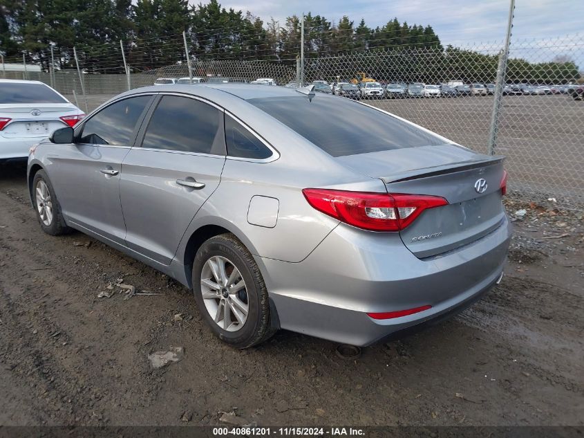 VIN 5NPE24AF0FH256807 2015 Hyundai Sonata, SE no.3