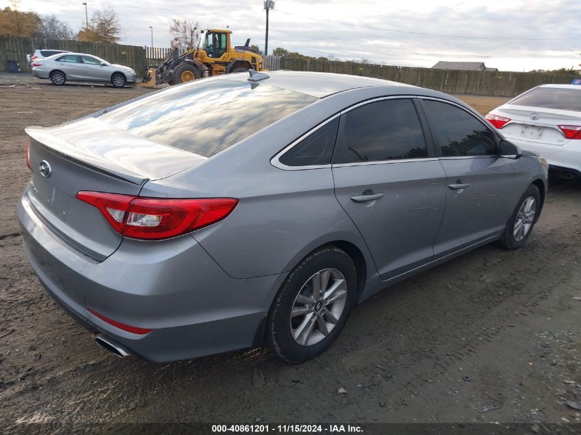 VIN 5NPE24AF0FH256807 2015 Hyundai Sonata, SE no.4