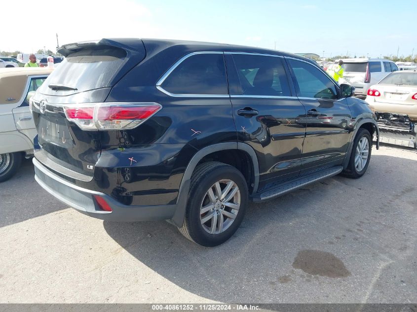 VIN 5TDZARFH9FS016239 2015 Toyota Highlander, LE no.4