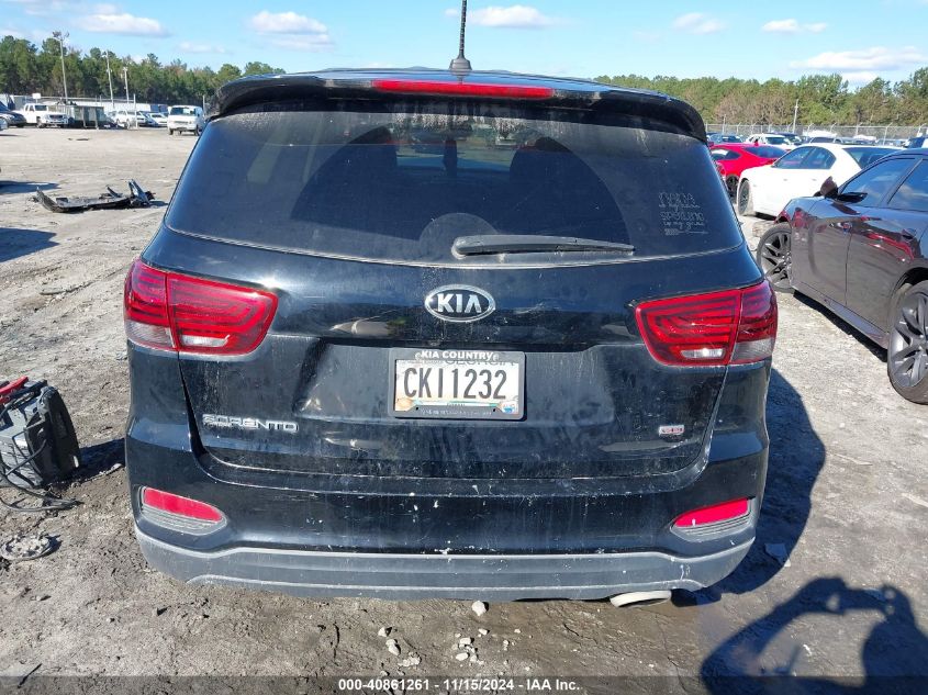 2019 Kia Sorento 2.4L L VIN: 5XYPG4A39KG565127 Lot: 40861261