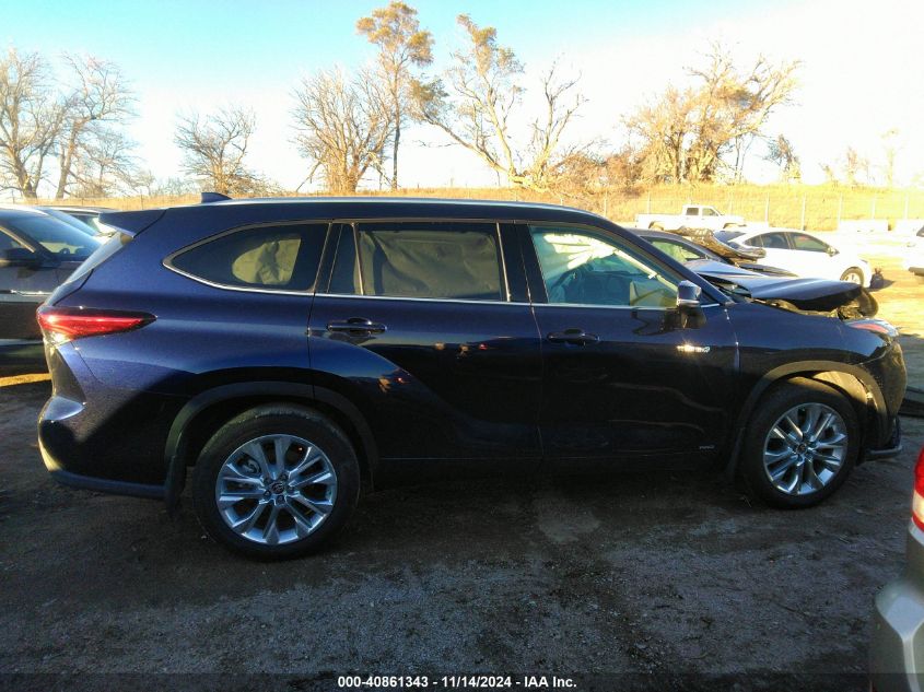 2021 Toyota Highlander Hybrid Limited VIN: 5TDXBRCH0MS523357 Lot: 40861343