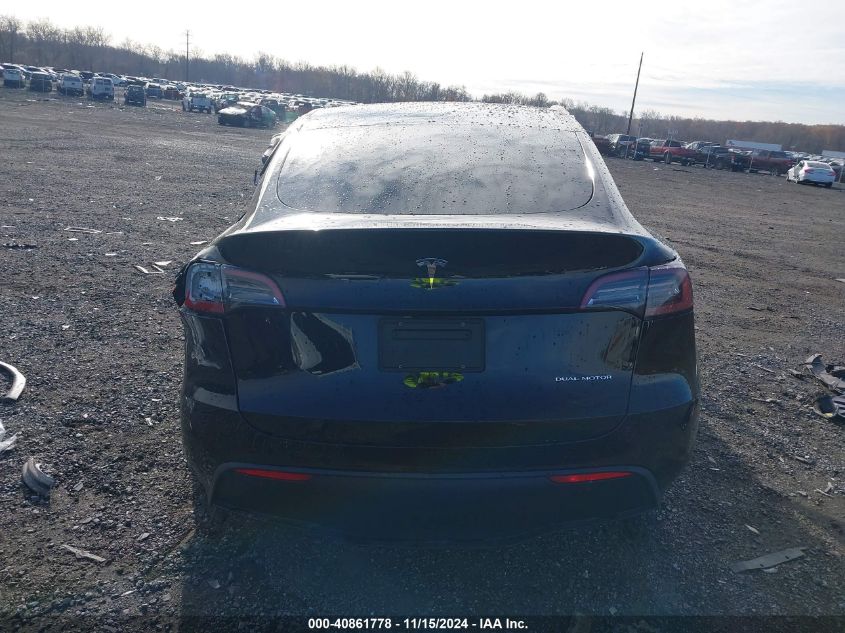 2021 Tesla Model Y Long Range Dual Motor All-Wheel Drive VIN: 5YJYGDEE3MF196128 Lot: 40861778