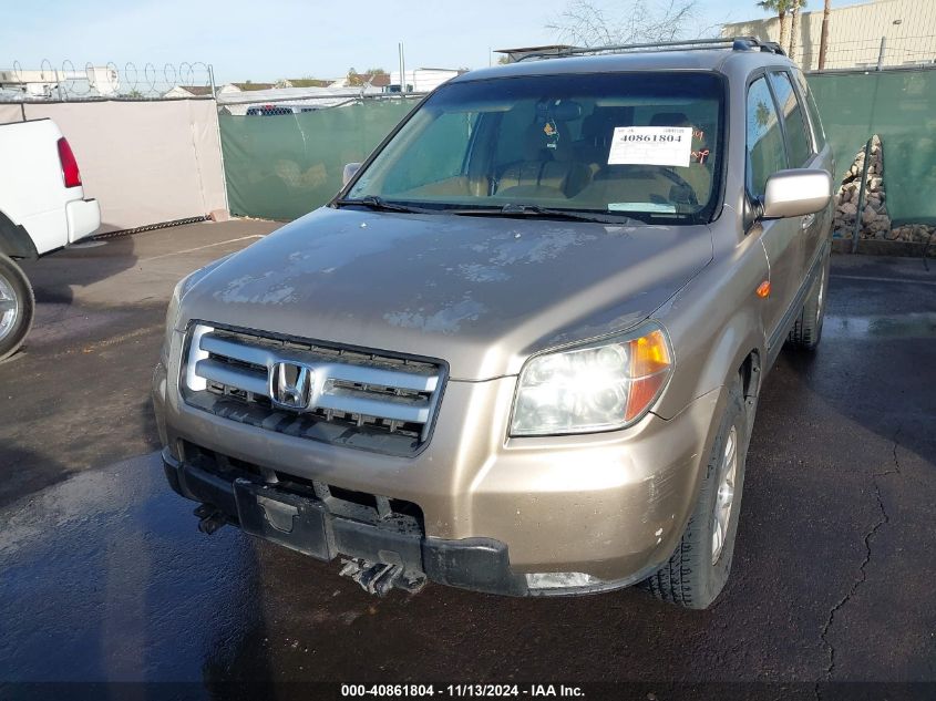 2007 Honda Pilot Ex VIN: 2HKYF18467H513118 Lot: 40861804