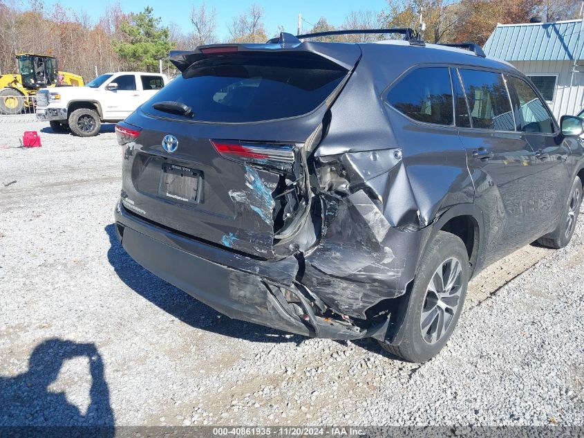 2022 Toyota Highlander Hybrid Xle VIN: 5TDGARAH7NS512153 Lot: 40861935