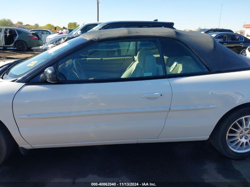 2004 Chrysler Sebring Lxi VIN: 1C3EL55R14N406299 Lot: 40862040