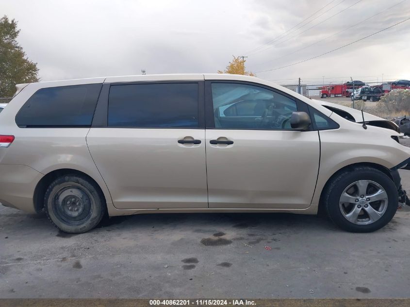 2014 Toyota Sienna L VIN: 5TDZK3DC9ES483497 Lot: 40862201