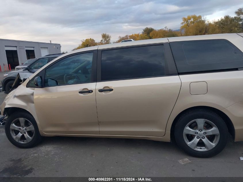 2014 Toyota Sienna L VIN: 5TDZK3DC9ES483497 Lot: 40862201