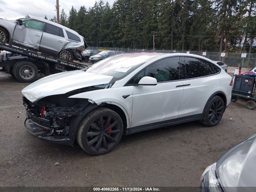 2020 Tesla Model X Performance Dual Motor All-Wheel Drive VIN: 5YJXCBE43LF216850 Lot: 40862265