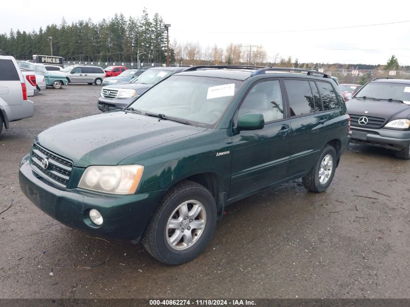 2003 Toyota Highlander Limited V6 VIN: JTEHF21A930118777 Lot: 40862274