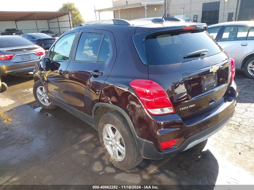 VIN KL7CJPSB2MB331512 2021 Chevrolet Trax, Awd Lt no.3