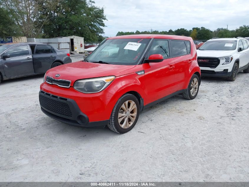 2015 Kia Soul + VIN: KNDJP3A56F7812723 Lot: 40862411