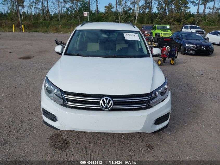 2016 Volkswagen Tiguan S VIN: WVGAV7AX6GW582814 Lot: 40862512