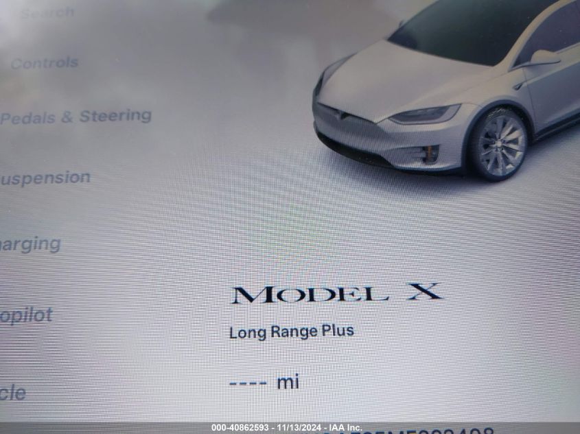 2021 Tesla Model X Long Range Dual Motor All-Wheel Drive/Long Range Plus Dual Motor All-Wheel Drive VIN: 5YJXCAE25MF323408 Lot: 40862593