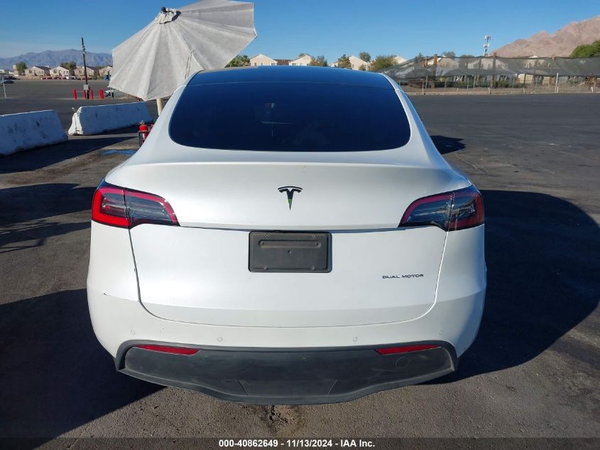 2021 Tesla Model Y Long Range Dual Motor All-Wheel Drive VIN: 5YJYGDEE7MF094346 Lot: 40862649