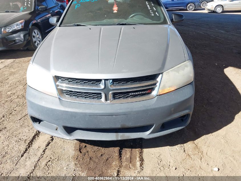 2013 Dodge Avenger Se VIN: 1C3CDZABXDN653700 Lot: 40862984