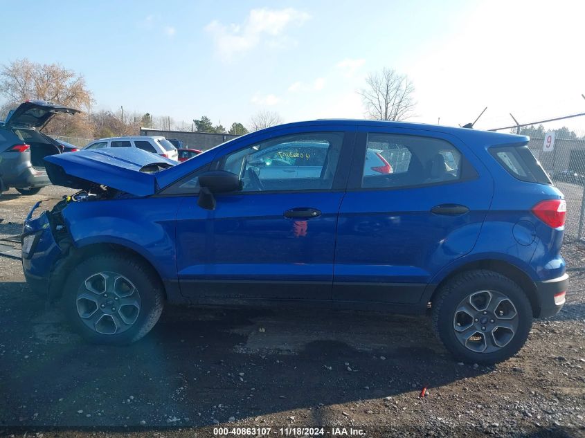 2020 Ford Ecosport S VIN: MAJ6S3FL3LC352019 Lot: 40863107