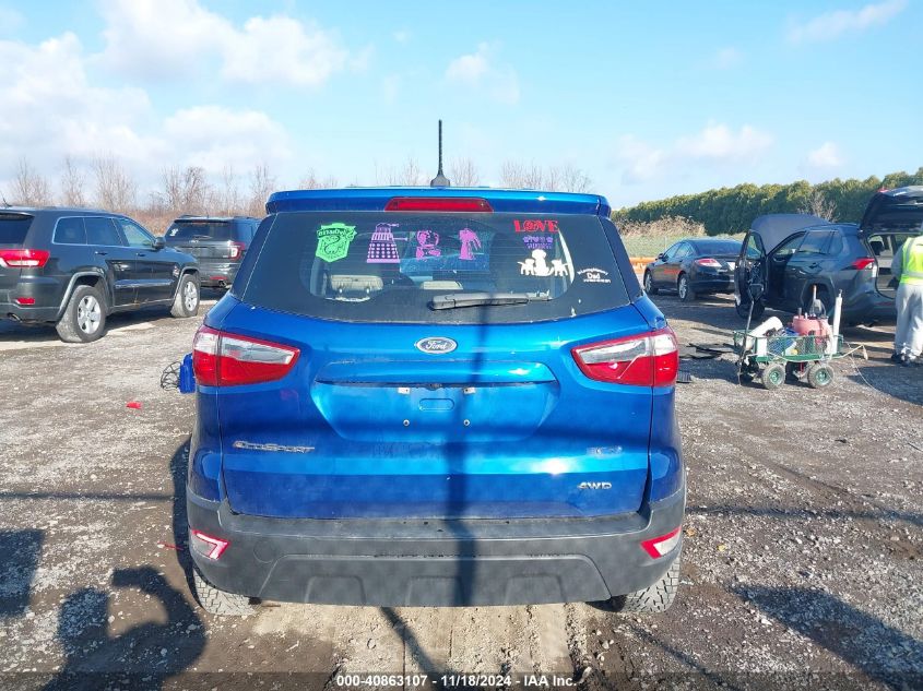 2020 Ford Ecosport S VIN: MAJ6S3FL3LC352019 Lot: 40863107