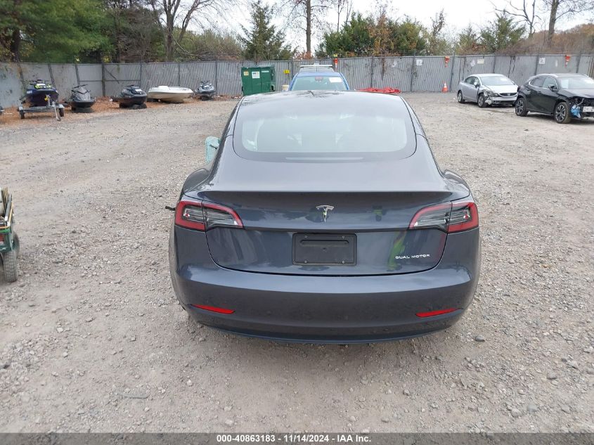 2023 Tesla Model 3 Long Range Dual Motor All-Wheel Drive VIN: 5YJ3E1EB2PF686312 Lot: 40863183