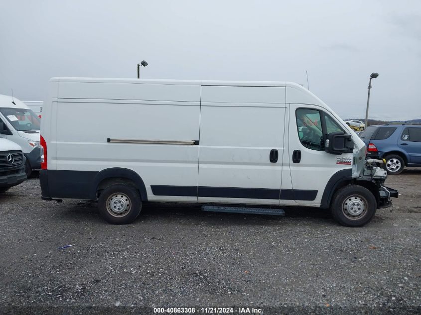 2021 Ram Promaster 3500 Cargo Van High Roof 159 Wb Ext VIN: 3C6MRVJG9ME510478 Lot: 40863308