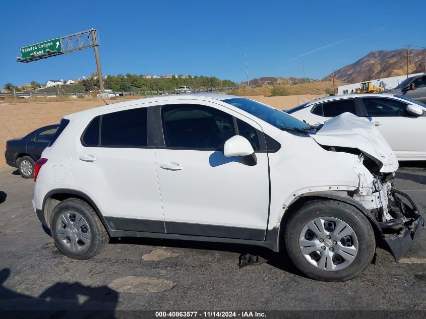 2018 Chevrolet Trax Ls VIN: 3GNCJKSB6JL159184 Lot: 40863577