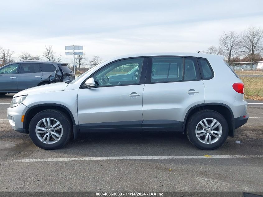 2013 Volkswagen Tiguan S VIN: WVGAV7AX8DW55417 Lot: 40863639