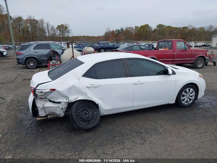 2016 Toyota Corolla Le VIN: 2T1BURHE0GC491817 Lot: 40863649