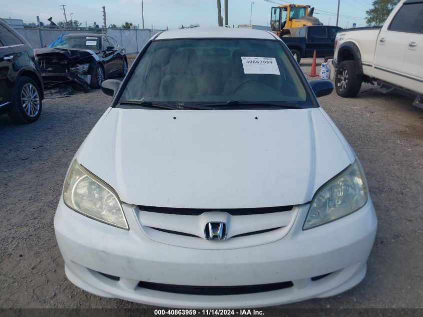 2004 Honda Civic Lx VIN: 2HGES16574H502774 Lot: 40863959