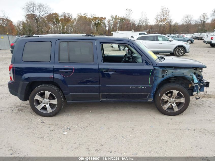 2017 Jeep Patriot High Altitude Fwd VIN: 1C4NJPFA6HD134351 Lot: 40864007