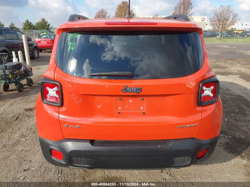 2016 Jeep Renegade Sport VIN: ZACCJBAT8GPE34864 Lot: 40864253