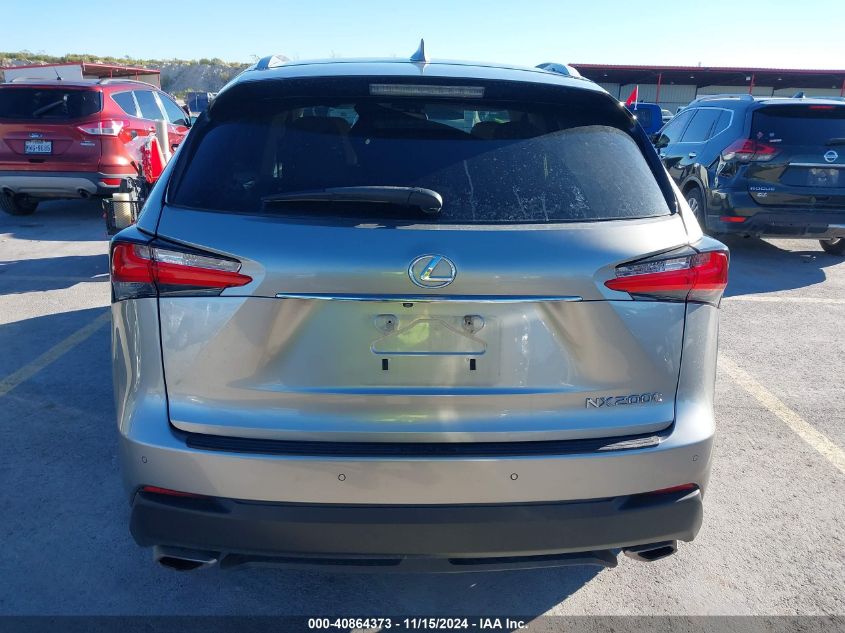 2015 Lexus Nx 200T VIN: JTJYARBZ8F2016134 Lot: 40864373