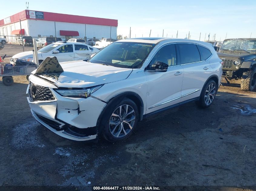 VIN 5J8YD9H46NL006783 2022 Acura MDX, Technology Pa... no.2