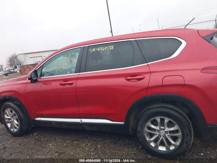 2019 Hyundai Santa Fe Se VIN: 5NMS23AD5KH099343 Lot: 40864588