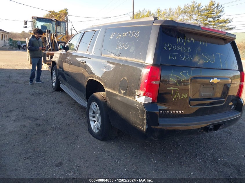 Vin: 1gnskjkc3fr153533, lot: 41354274, chevrolet suburban 1500 lt 20154