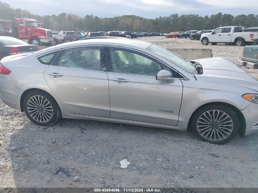 2018 Ford Fusion Hybrid Titanium VIN: 3FA6P0RU7JR247311 Lot: 40864696