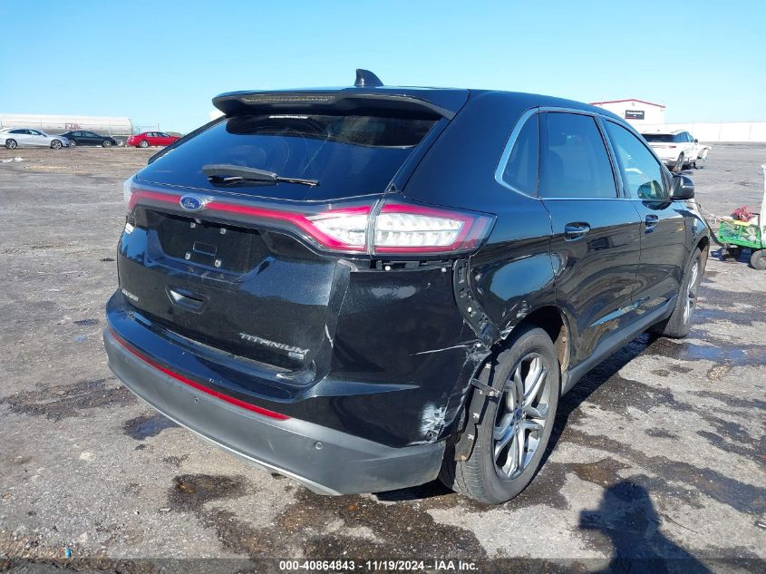 2015 Ford Edge Titanium VIN: 2FMPK4K8XFBB01830 Lot: 40864843