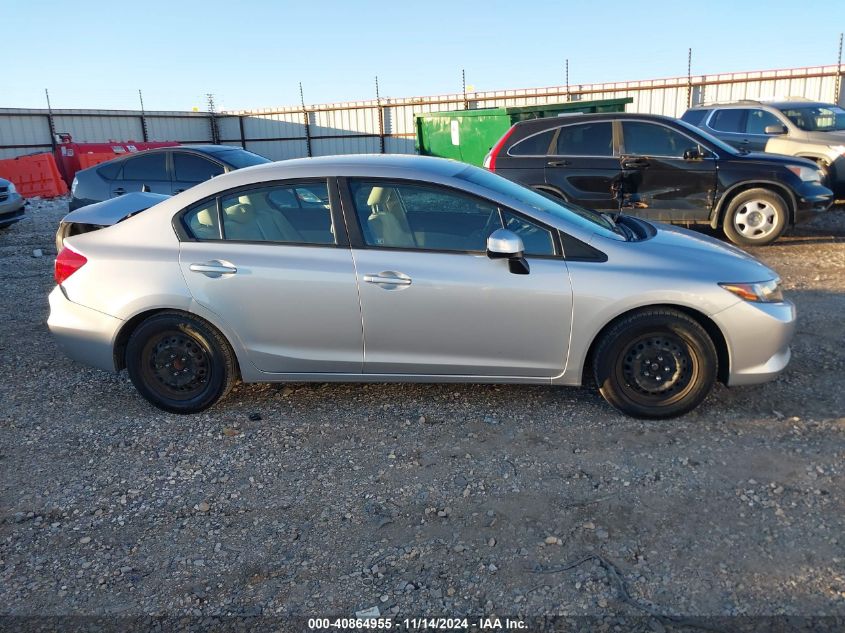 2012 Honda Civic Lx VIN: 2HGFB2F57CH588175 Lot: 40864955