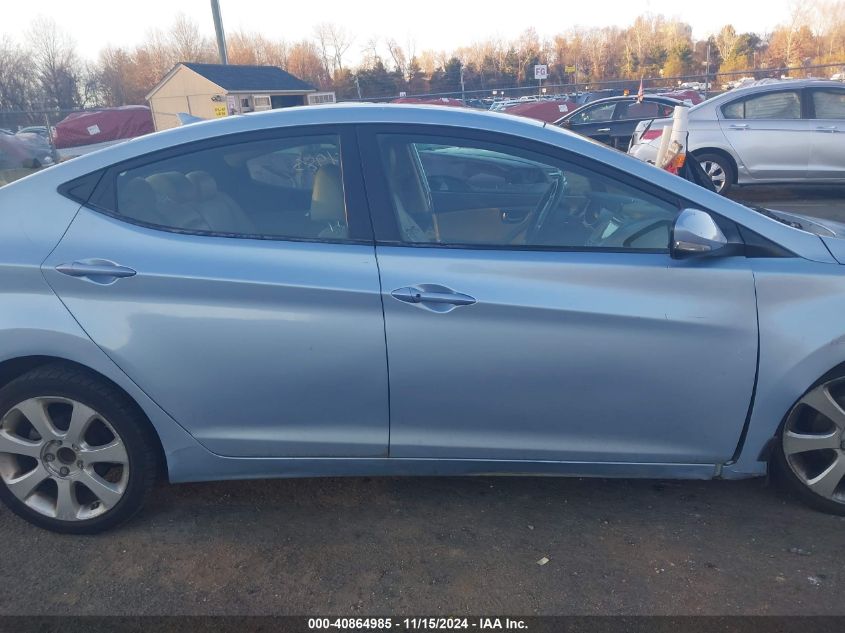 2013 Hyundai Elantra Limited VIN: KMHDH4AE7DU662891 Lot: 40864985