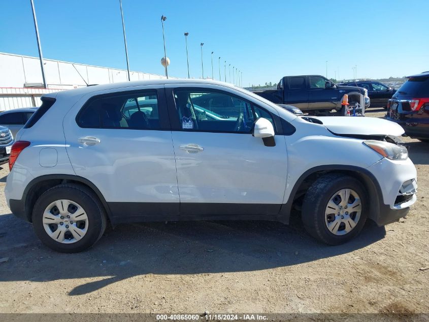 2018 Chevrolet Trax Ls VIN: KL7CJKSB7JB525788 Lot: 40865060