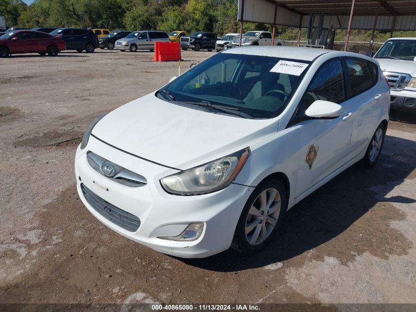 2013 Hyundai Accent Se VIN: KMHCU5AE8DU074754 Lot: 40865080