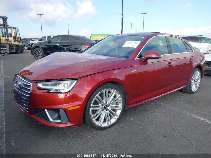 2019 AUDI A4 PREMIUM PLUS - WAUENAF40KA067487