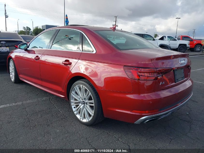 2019 Audi A4 45 Premium VIN: WAUENAF40KA067487 Lot: 40865171