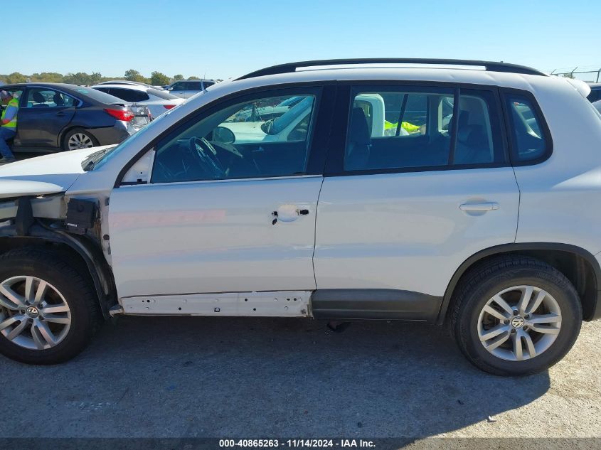 2016 Volkswagen Tiguan S VIN: WVGAV7AX4GW602848 Lot: 40865263