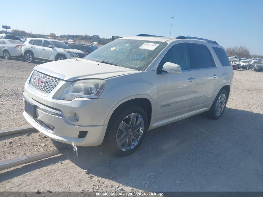 Vin: 1gkkrted4bj224501, lot: 41354945, gmc acadia denali 20112