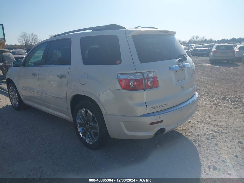 Vin: 1gkkrted4bj224501, lot: 41354945, gmc acadia denali 20113