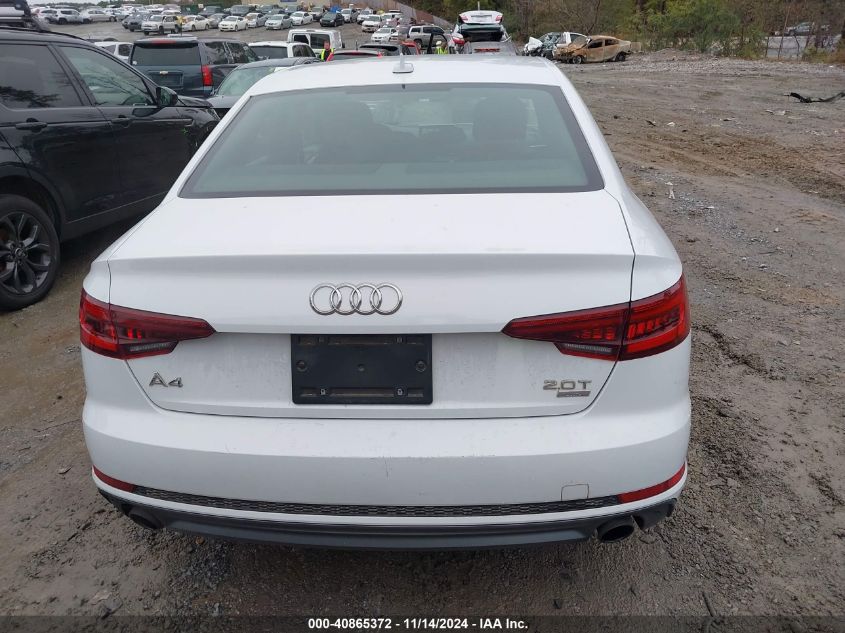 2018 Audi A4 2.0T Tech Ultra Premium/2.0T Ultra Premium VIN: WAUKMAF42JA219466 Lot: 40865372